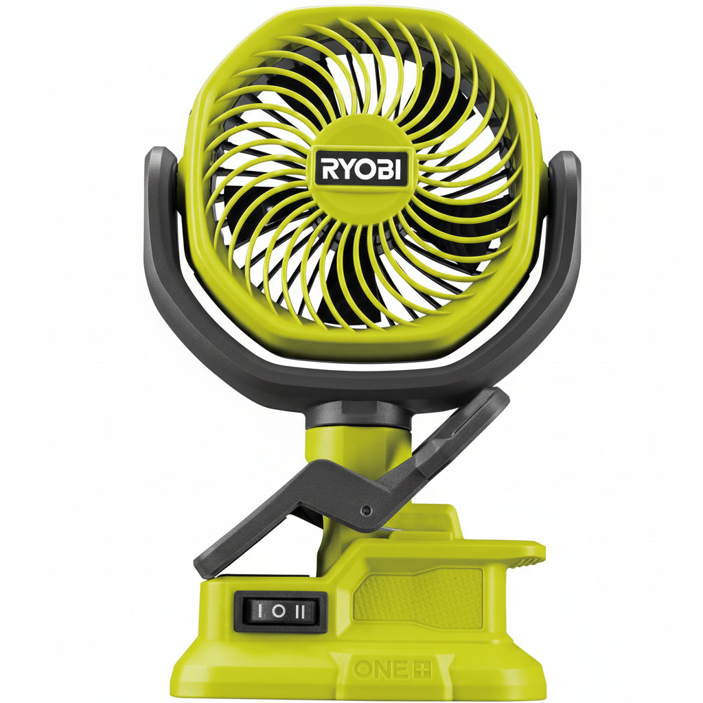 Ryobi RCF18-0 18V ONE+ Cordless 10cm Clamp Fan (Bare Tool) Hyper Green