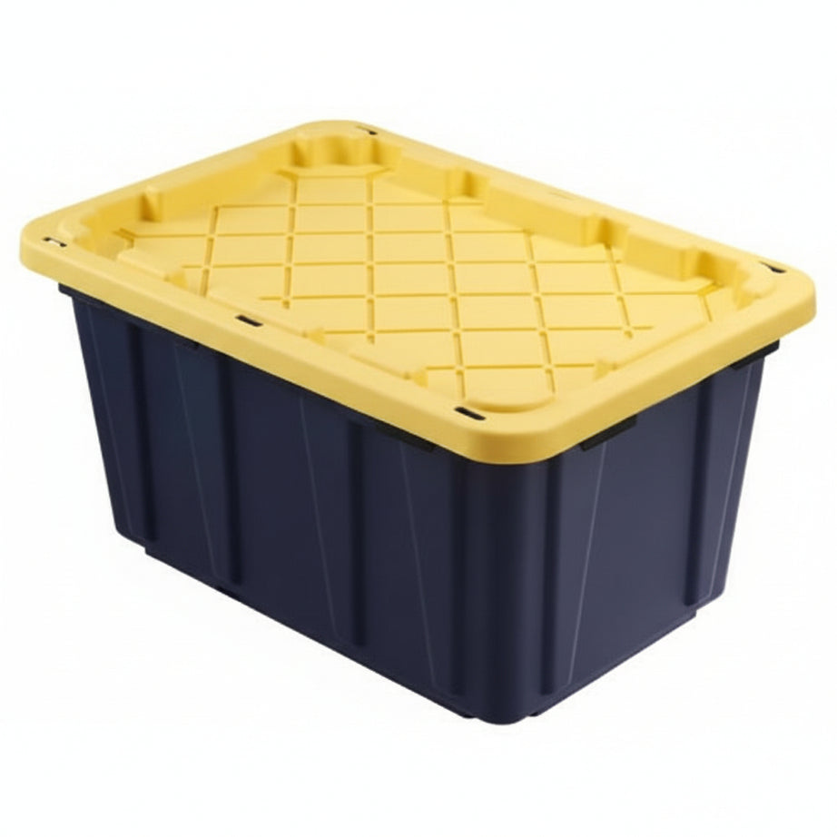 HDX Tough Polypropylene Plastic 27 Gal. Storage Tote in Black (10- Pack)