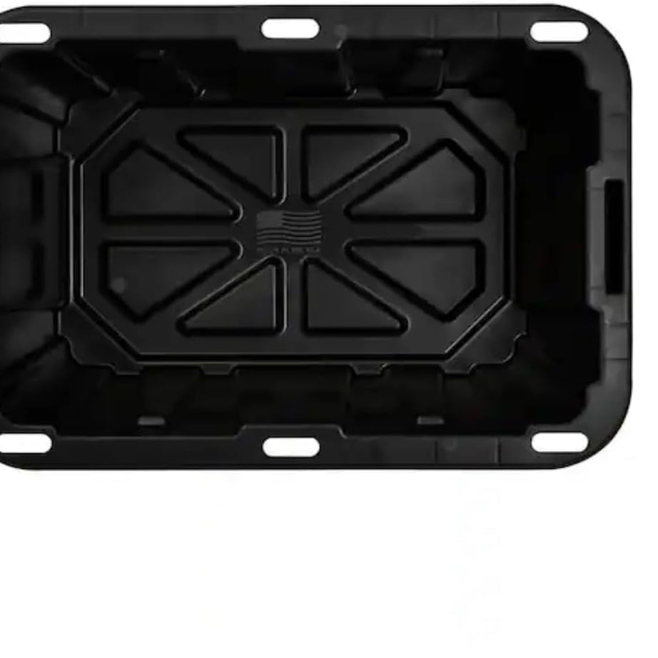 HDX Tough Polypropylene Plastic 27 Gal. Storage Tote in Black by HDX (4 pack)