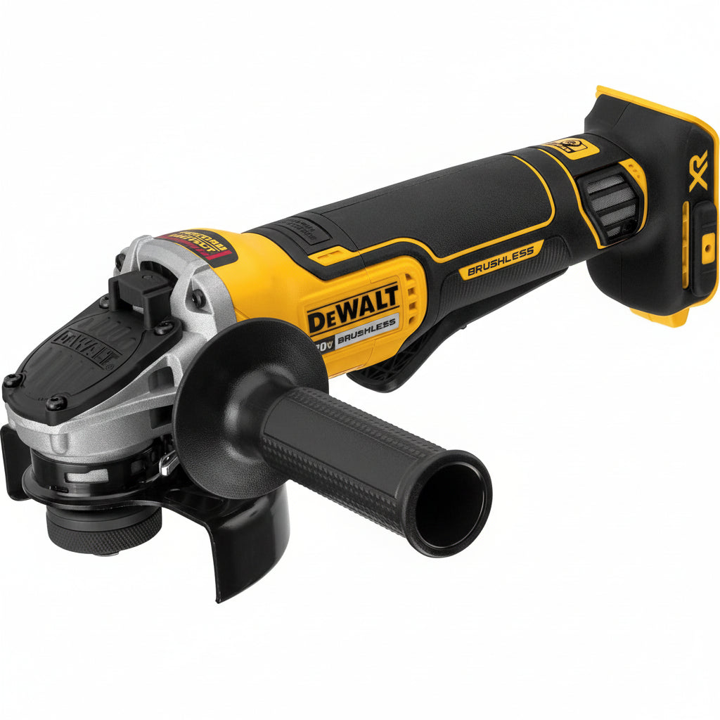 DEWALT 20V MAX* Angle Grinder Tool Cordless Brushless, 4 1/2 Inch, with Paddle Switch and Kickback Brake, Tool Only (DCG413B)
