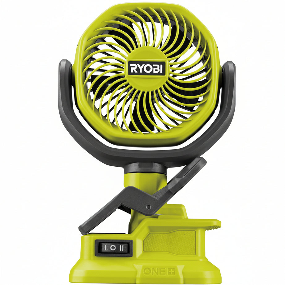 Ryobi RCF18-0 18V ONE+ Cordless 10cm Clamp Fan (Bare Tool) Hyper Green