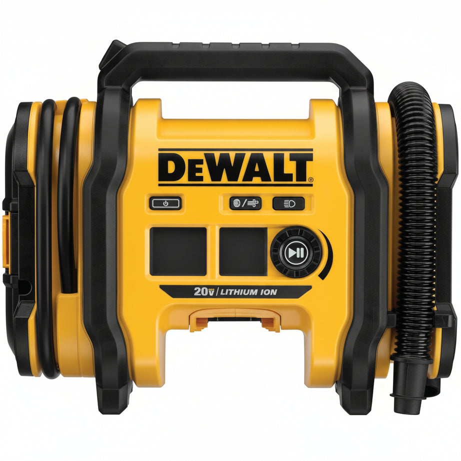 DEWALT Tire Inflator Portable Air Compressor 20V MAX, Car Air Pump with Automatic Shut Off, LED Light, Tool Only (DCC020IB)