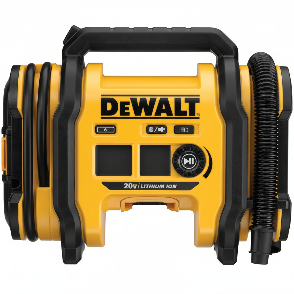 DEWALT Tire Inflator Portable Air Compressor 20V MAX, Car Air Pump with Automatic Shut Off, LED Light, Tool Only (DCC020IB)