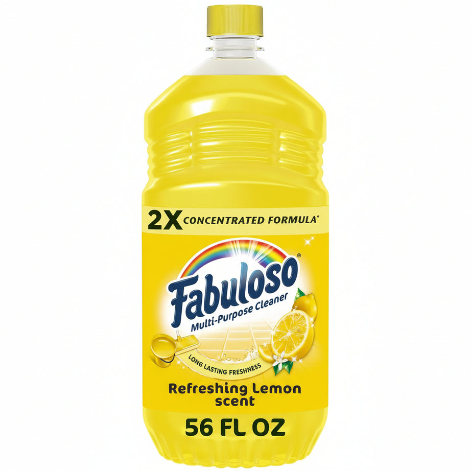 Fabuloso Multi-Purpose Cleaner, 2X Concentrated Formula, Refreshing Lemon Scent, 56 oz